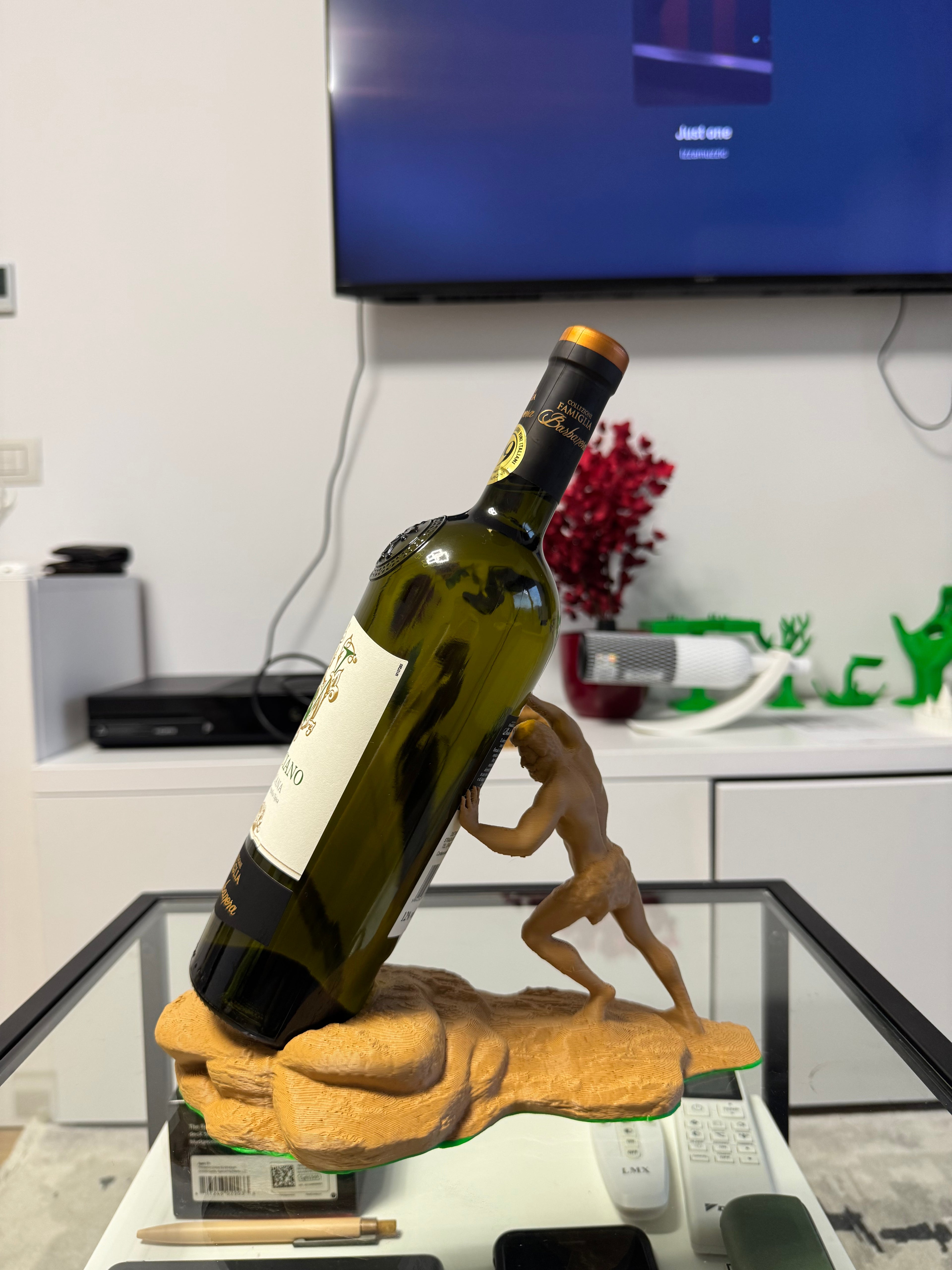 Greek God Wine Bottle Holder