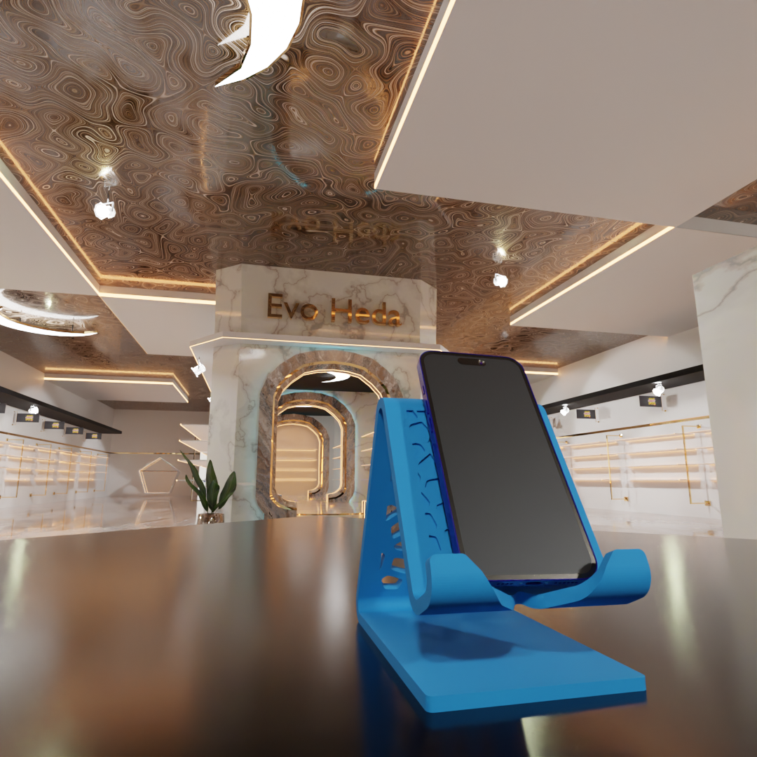 Mobile Phone Stand with Charging Cable Slot