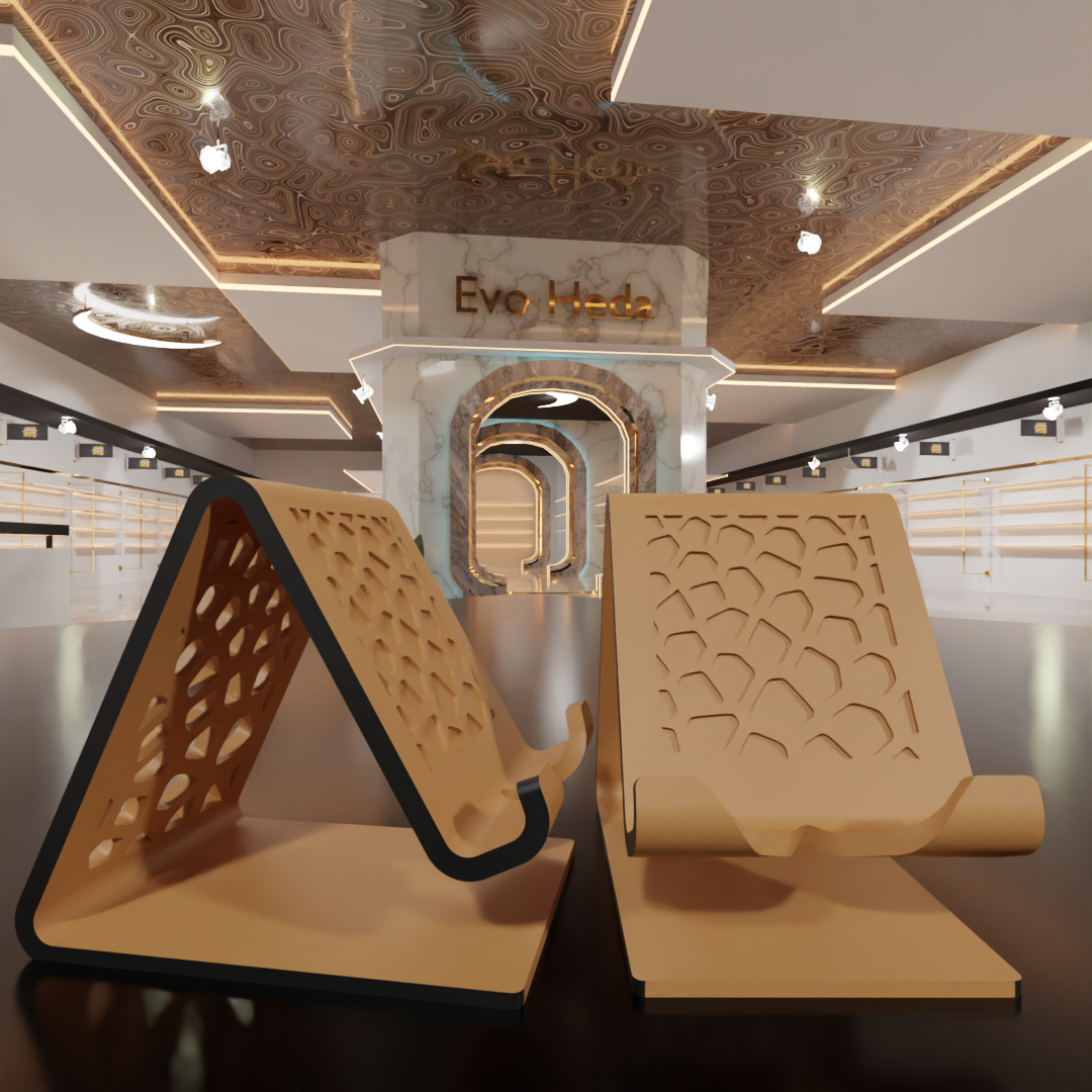 Mobile Phone Stand with Charging Cable Slot