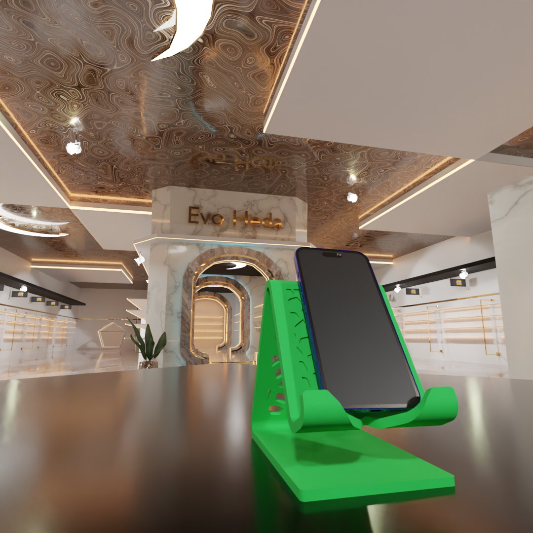 Mobile Phone Stand with Charging Cable Slot