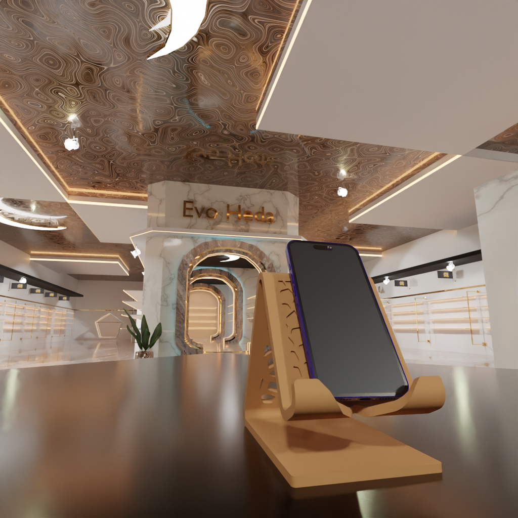 Mobile Phone Stand with Charging Cable Slot